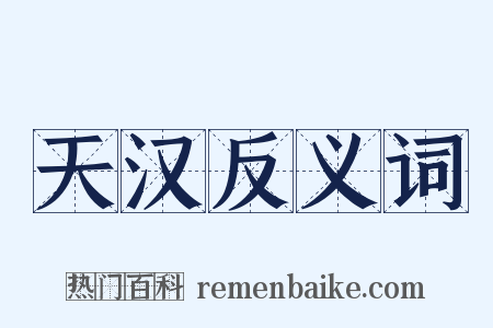 天汉反义词是什么意思的图片
